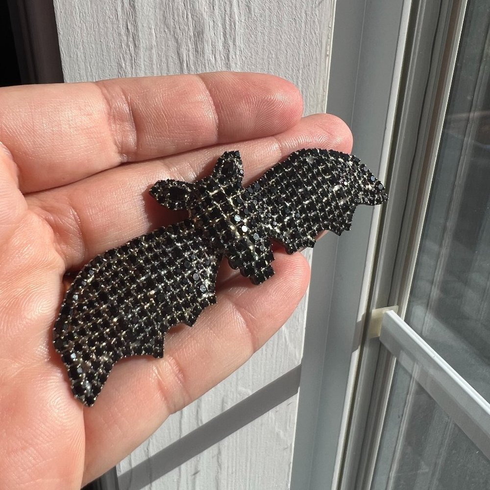 VINTAGE Bauer Rhinestone Bat Pin